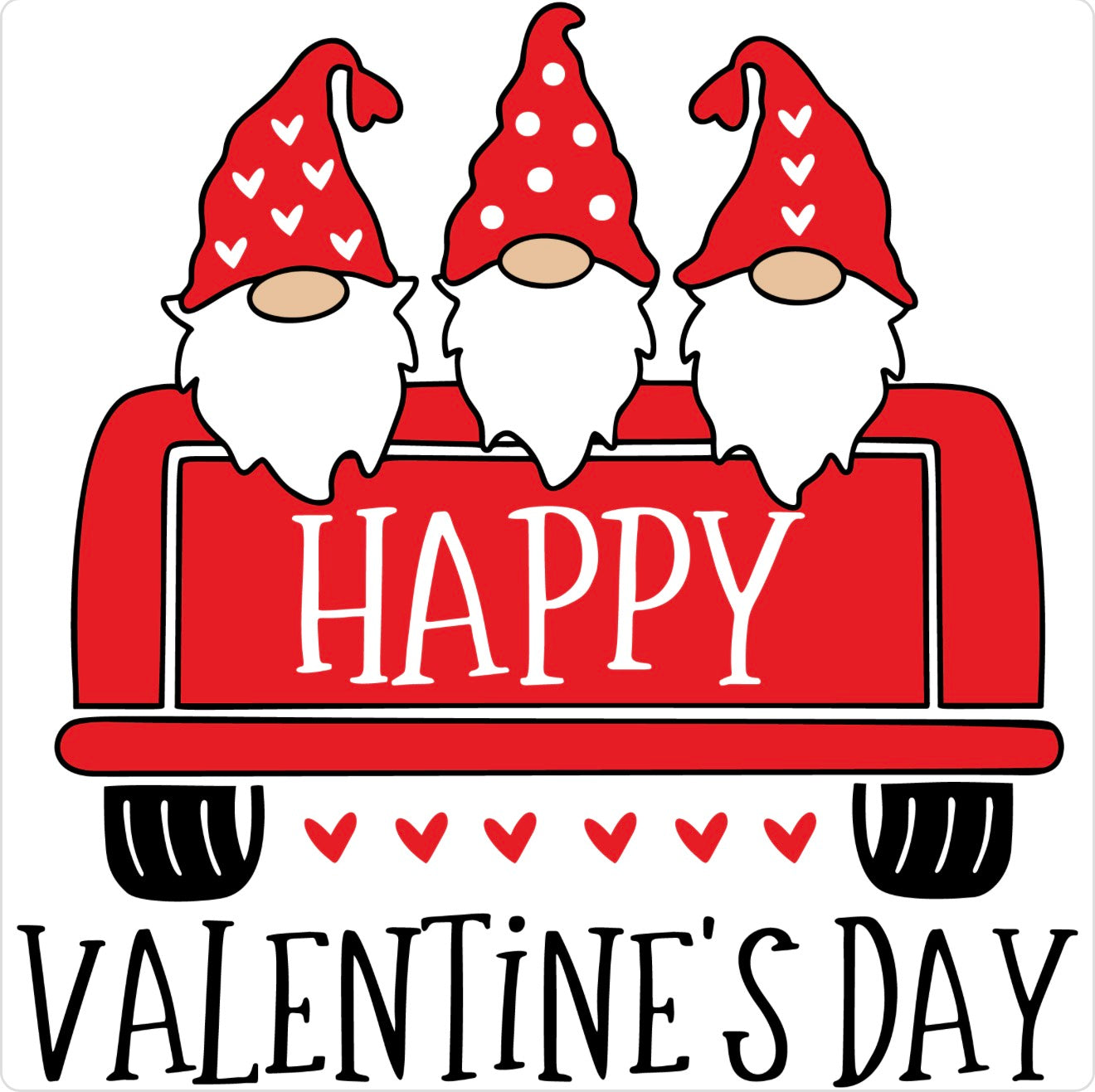 ❤️ Happy Valentine’s Day Gnome Truck Tee Comfort Colors® T-Shirt